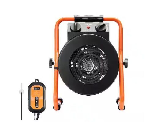 VEVOR Forced Air Electric Greenhouse Heater with Thermostat 1500-Watt PTC Fast Heating Overheat Protection 3-Speed Furnace - Lot 721JF