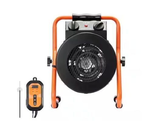 VEVOR Forced Air Electric Greenhouse Heater with Thermostat 1500-Watt PTC Fast Heating Overheat Protection 3-Speed Furnace - Lot 722JF