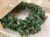 36" Pre-Lit Artificial Christmas Wreath w/Berries & Pinecones, Lights - Thumbnail 2