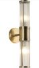 Brass Wall Sconce with Glass Rod Shades - Thumbnail 1