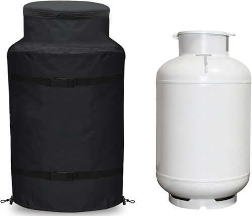 420LB Propane Tank Cover Heavy Duty 1200D Built-in Anti-freezing Felt Openable Top - Lot 740