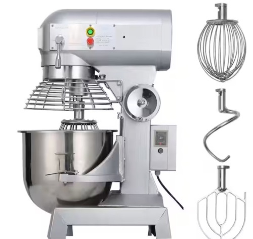 Vevor 30 qt. Commercial Dough Mixer 3-Speeds Adjustable Mixer Silver Electric Stand with Stainless Steel for Restaurants - Lot 10