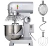 Vevor 30 qt. Commercial Dough Mixer 3-Speeds Adjustable Mixer Silver Electric Stand with Stainless Steel for Restaurants - Thumbnail 1