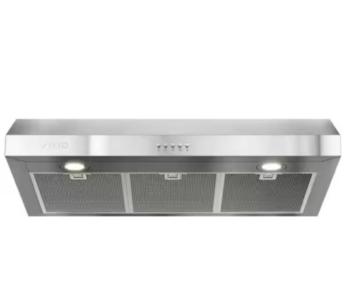 Vikio 30 in. 400CFM Ducted Under Cabinet Range Hood in Stainless Steel with Push Button, LED Lighting and Permanent Filters