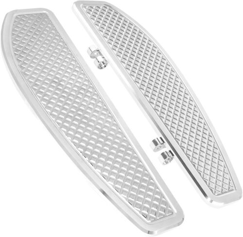 Anti-Slip Chrome Stretched Foot Board for Harley Touring/Road King/Road Glide/Street Glide/Electra Glide/Ultra 1986-2023, Softail 1986-2017