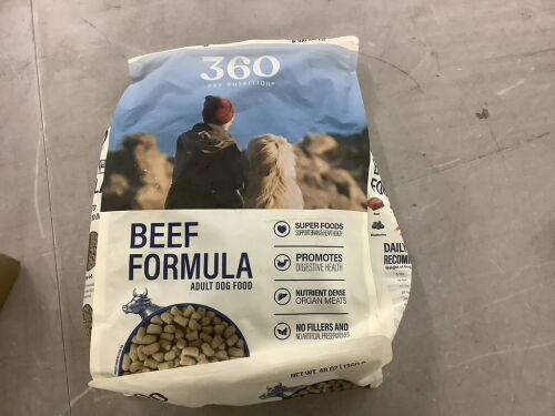 360 Pet Nutrition Beef Freeze Dried Raw Adult Dog Food - 48oz