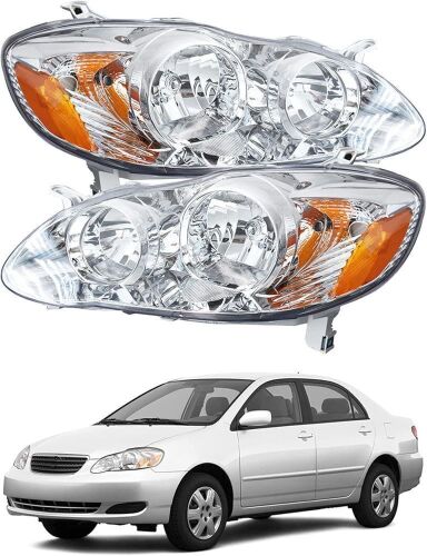 Headlight Assembly Pair for 2003-2008 Toyota Corolla