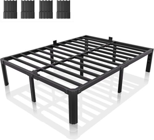 Metal Bed Frame Queen Size, 14 Inch