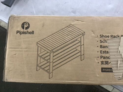 Pipishell Bamboo Shoe Rack Bench - Loose Hardware