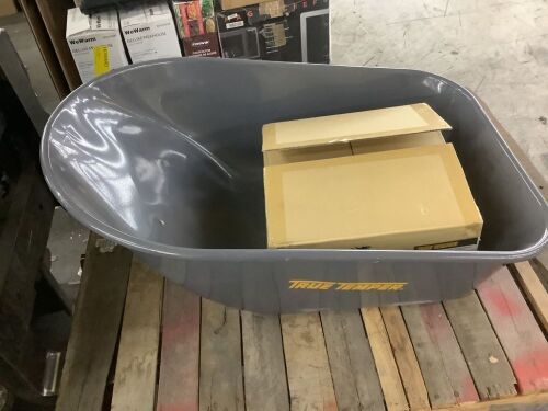 True Temper 6 cu. ft Steel Wheelbarrow with Flat Free Tires - Missing Handles
