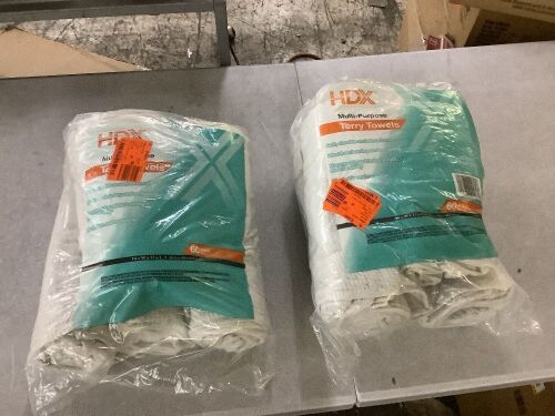 Lot of (2) HDX Multi-Purpose Terry Towels, 60 Pack