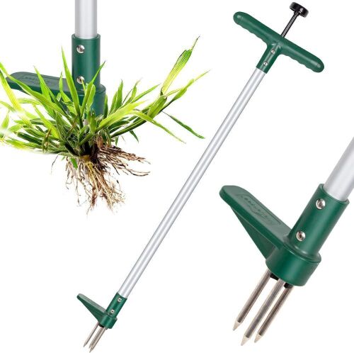 Walensee Stand Up Long Handle Garden Weeding Tool with 3 Claws