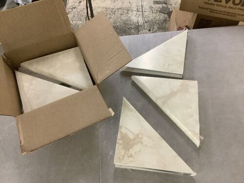 Lot of (5) FlexStone 15 in. Corner Shelf Niche in Botticino Cream