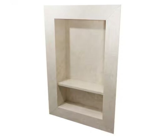 FlexStone 17 in. x 26 in. Recessed Shampoo Caddy in Creme Travertine