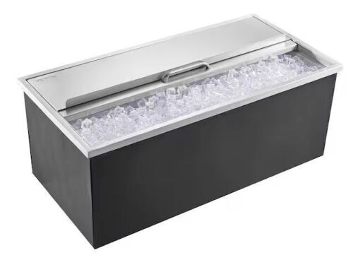 VEVOR Stainless Steel Drop in Ice Chest with Cover, 40.9 qt, 36 in. L x 18 in. W x 14 in. H