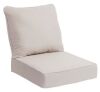 Hampton Bay 24 in. W x 24 in. D CushionGuard Deep Seat Universal Outdoor Lounge Chair Cushion in Putty - Thumbnail 1