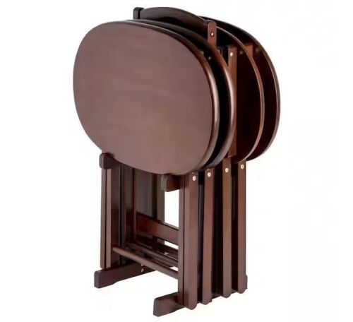 WINSOME WOOD Nathan 23.70 in. Cappuccino 5-Piece Snack Wood End Table - Lot 411JF