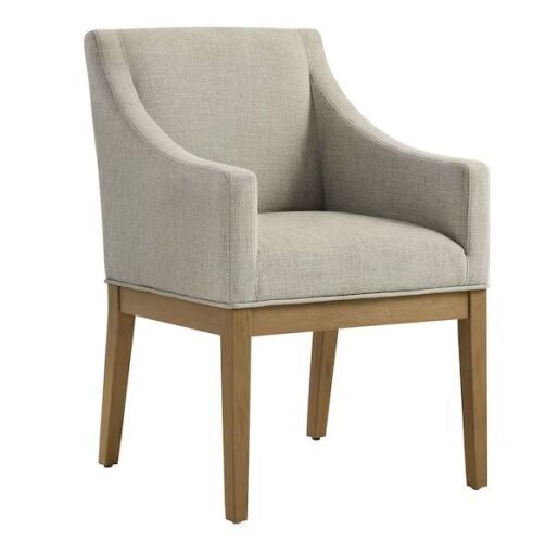 MODWAY Alton Upholstered Dining Chair with Arms in Linen Natural
