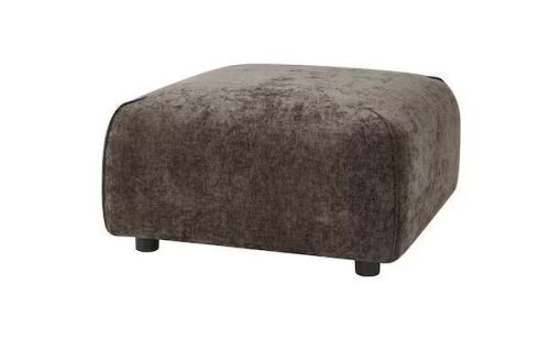 CHRISTOPHER KNIGHT HOME Lilah Brown Polyester Upholstery Square Ottoman