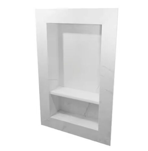 FlexStone 17 in. x 26 in. Recessed Shampoo Caddy in Oyster - Lot 610JF