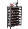 7-Tier Freestanding 42-Bottle Bamboo Wine Rack with Table Top - Thumbnail 1