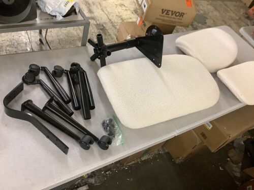 Teddy Fabric Ergonomic Cross-Legged ADHD Adjustable Office Chair - No Instructions - Lot 528JF