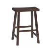 International Concepts 24 in. Walnut Wood Bar Stool - Blemish on Corner - Thumbnail 1