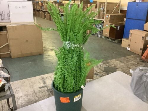 Nearly Natural 3ft. UV Resistant Artificial Boston Fern Plant with Real Touch Leaves - Lot 517JF