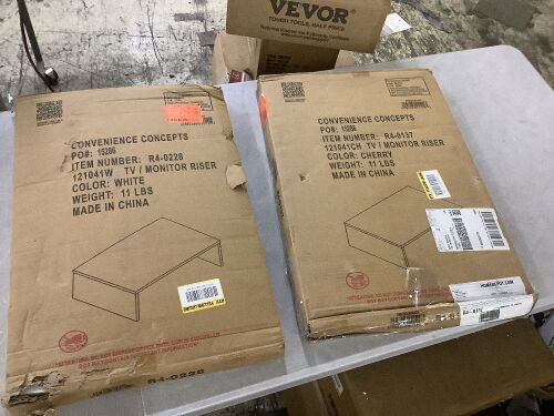 Lot of (2) Convenience Concepts Small Monitor Riser - Lot 521JF