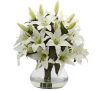 Nearly Natural Artificial Large Lily Arrangement with Vase - Thumbnail 1