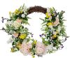 Artificial Peony Wreath with Eucalyptus Leaves - Thumbnail 1