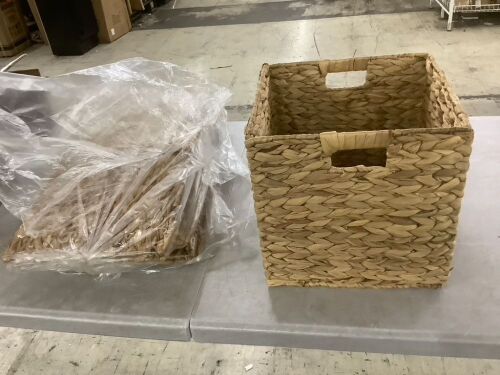 12" Woven Storage Baskets, 4 Pack