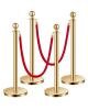 VEVOR Stanchions and Velvet Ropes, Hollow Base with Stainless Steel Post - Thumbnail 1