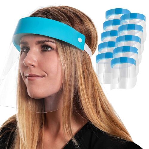 Lot of (5) TCP Ultra Clear Protective Full Face Shields, 10 Pack