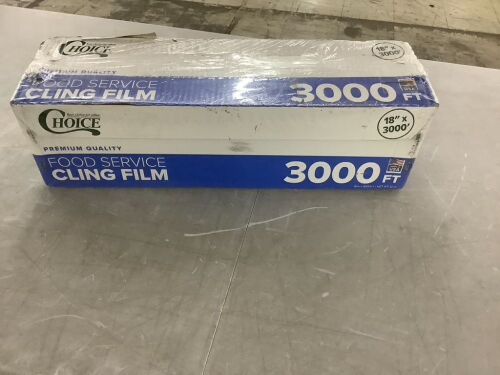 Choice 18" x 3000' Foodservice Film with Serrated Cutter - Lot 832