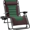 Oversized Padded Zero Gravity Chair, Folding Recliner w/ Headrest, Side Tray - Thumbnail 1