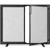 2-Door Wrought Iron Fireplace Screen w/ Magnetic Doors - 38.5x41in - Thumbnail 1