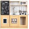 Pretend Play Kitchen Wooden Toy Set for Kids with 11 Accessories - Thumbnail 1
