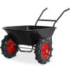 Dual-Wheel Wheelbarrow w/Built in Stand, 500lb Capacity, Extra Large Wheels - Thumbnail 1