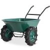 Dual-Wheel Wheelbarrow w/Built in Stand, 500lb Capacity, Extra Large Wheels - Thumbnail 1