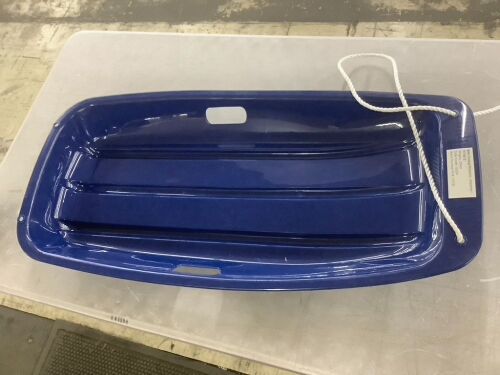 Kids Outdoor Plastic Toboggan Snow Sled Board w/ Pull Rope, Handles - 35in - Lot 886