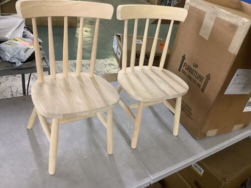 International Concepts Unfinished Wood Kids Chair (Set of 2)