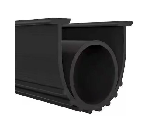 Wellco 16.5 ft. Black Universal Weatherproof Rubber Seal Strip Installs Easily For Garage Door Top and Side Seal
