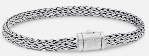 DEVATA Bali Sterling Silver Dragon Bone 5mm Chain Bracelet (XL/8.5")