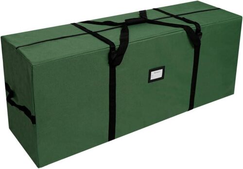 OurWarm Christmas Tree Storage Bag Extra Large Heavy Duty Storage Containers with Reinforced Handles Zipper for 7.5ft Artificial Tree, 50" x 15" x 20" 600D Oxford Xmas Holiday Tree Storage Bag, Green