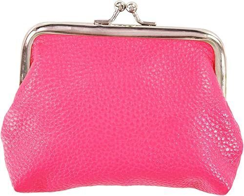 45 Count of Home-X Pink Kiss Lock Coin Purse, Small Change Wallet for Women 4 1/2" L x 4" W