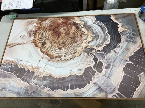 Nordic Wall Art, Scandinavian Tree Ring Print, Abstract Wood Slice Decor, Modern Forest Artwork for Living Room, Matte Paper Landscape