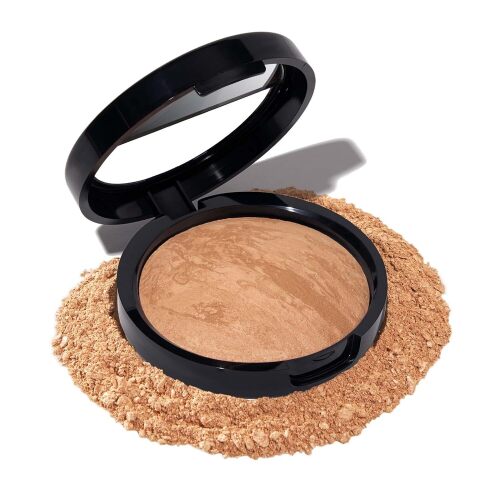 Baked Balance-n-Brighten Color Correcting Powder Foundation - Golden Medium - Buildable Light to Medium Coverage - Demi-Matte Natural Finish
