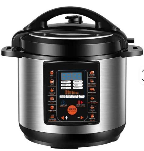 6L Electric Pressure Cooker - 22-in-1 Functions, 110-120V/60Hz, Customizable Panel, 24H Delay Timer, Dual Non-Stick Aluminum Pot