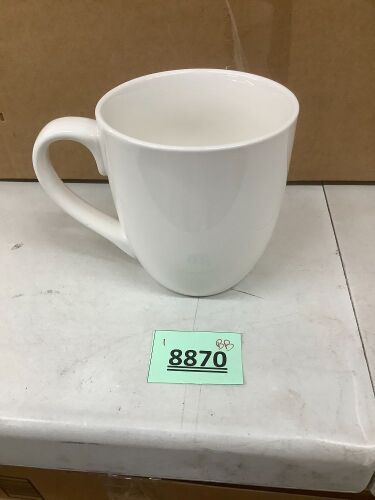 Set of 6, 16oz Large Ceramic Coffee Mugs or Tea/Latte/Cappuccino/Milk/Cocoa. Dishwasher & Microwave Safe,White